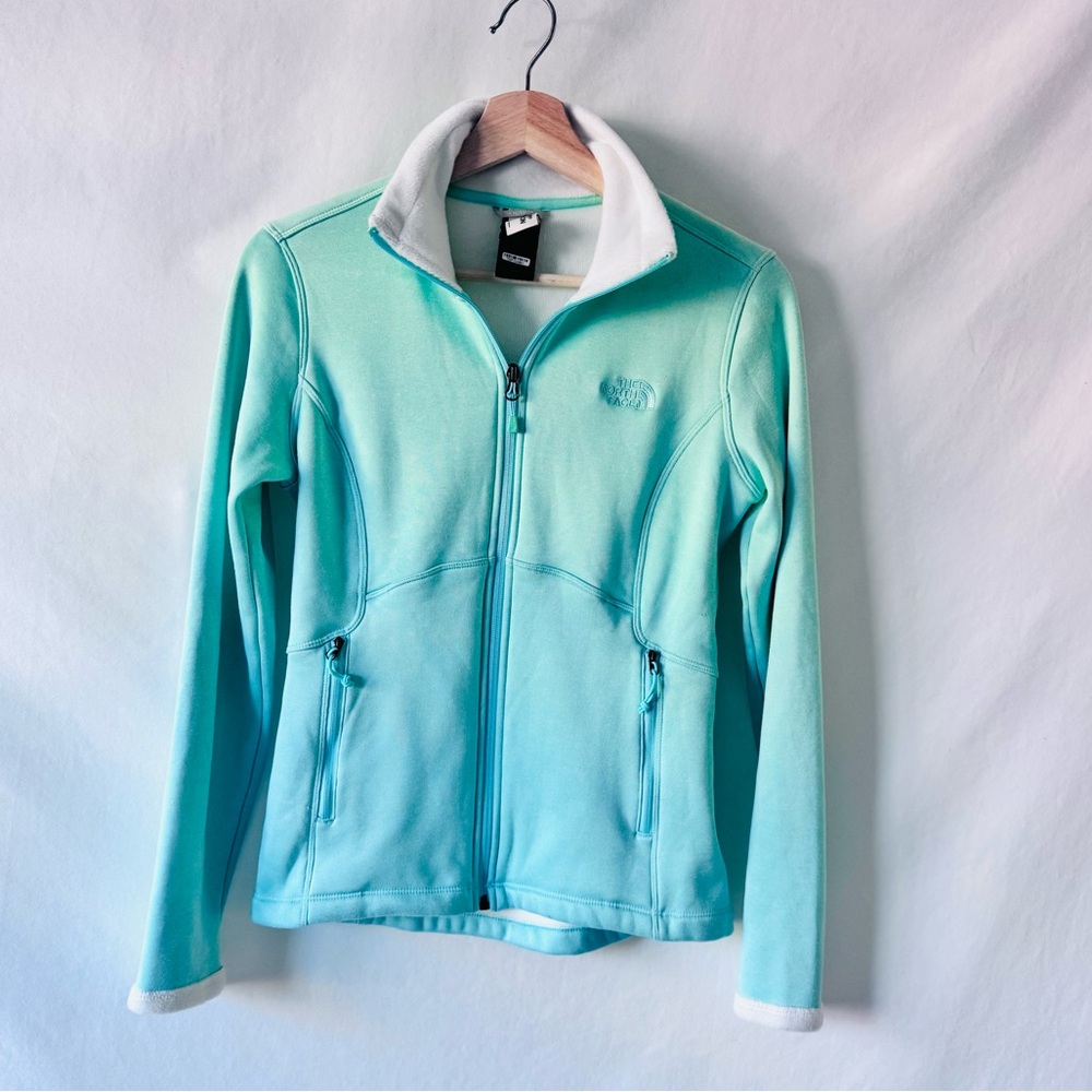 The North Face Women’s Mint Green Full Zip Fleece Jacket Size Small